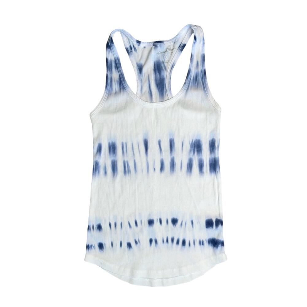 UNIVERSAL THREAD Purple Blue White Tie Dye Ribbed Tank Top Women’s Size Small